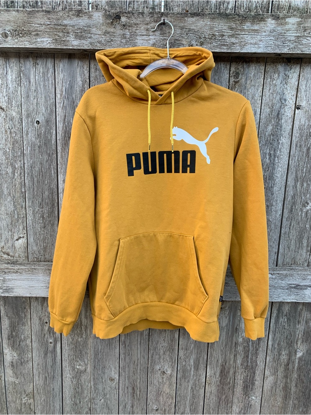 Puma Men's Mustard Logo Hoodie - Picture 2 of 5